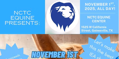 November 1st IEA Show at NCTC Equine