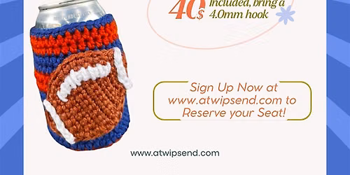 Crochet Football Beer Koozie Workshop