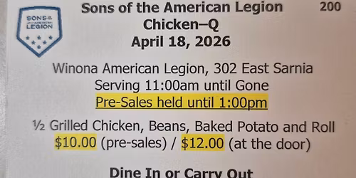 April Chicken Q Winona Legion 
