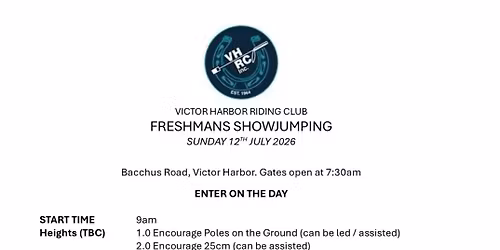 Freshman\u2019s Showjumping Day