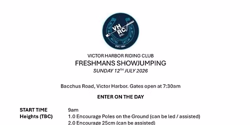 Freshman\u2019s Showjumping Day 
