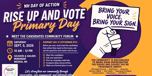 NH Day of Action - Rise Up & Vote Primary Day
