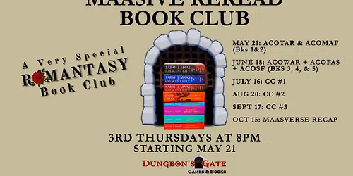 MAASIVE REREAD BOOK CLUB (A VERY SPECIAL ROMANTASY BOOK CLUB) AT DUNGEON'S GATE!