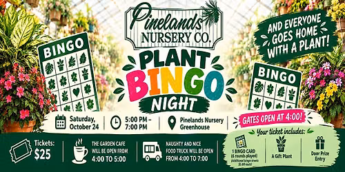 PLANT BINGO NIGHT at Pinelands