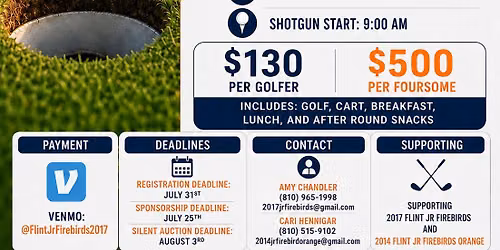 2014 Flint Jr. Firebirds Orange and 2017 Flint Jr. Firebirds Inaugural Golf Outing