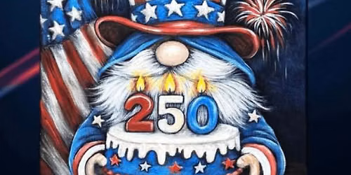 Patriotic Gnome 250 Celebration Paint &Sip