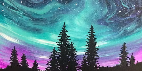 Paint and Sip: Aurora Reflections