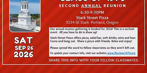 FHS-Class of 1970 Second Annual Class Reunion