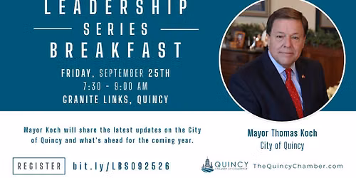 Leadership Series Breakfast with Guest Speaker Mayor Koch