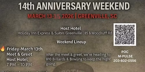 Upstate SC Ruff Ryders 14th Anniversary