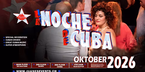 \u2605 LA NOCHE DE CUBA \u2605 Fiesta - Shows - Animation 2026 Bananenreiferei by Juanes