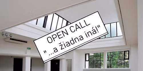 Open call \u201c... a \u017eiadna in\u00e1!\u201d