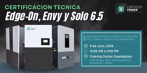 Certificaci\u00f3n T\u00e9cnica : Fortress Power | Inversores Envy, Edgeon y Solo 6.5