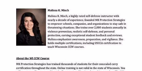 Class: Personal Protection and Concealed Carry Certification