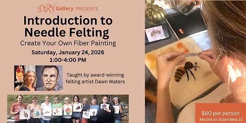 DRV Gallery presents Introduction to Needle Felting with Dawn Waters