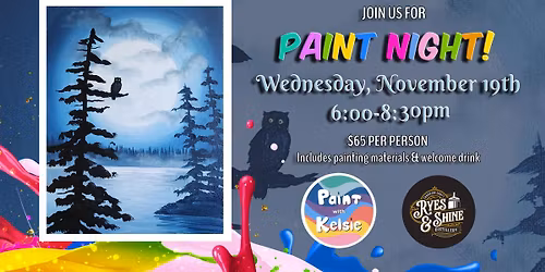 Paint Night At Ryes & Shine, Langford