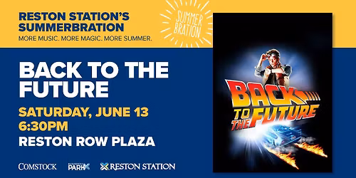 Reston Row Big Screen Movie Night featuring: BACK TO THE FUTURE