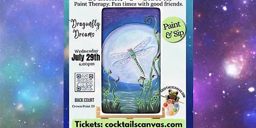 "Dragonfly Dreams" Cocktails and Canvas Fun Paint & Sip Event w\/ Bingo!