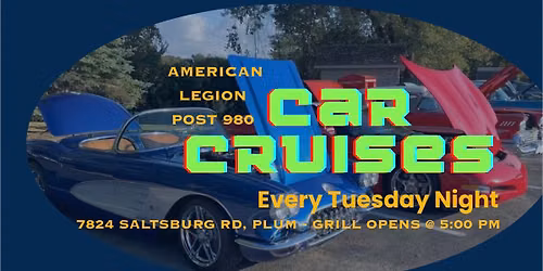 Post 980's TUESDAY EVENING CAR CRUISE!