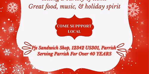 Holidays at PJs!! Every Saturday til Christmas!