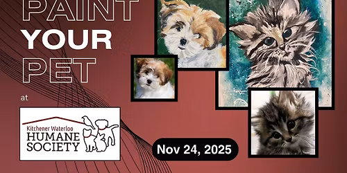 KW Humane Society -Nov 24- Paint Your Pet