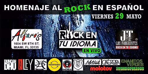 Una Noche de ROCK EN TU IDIOMA en Calle Ocho