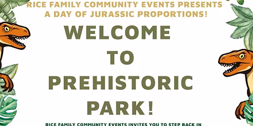 Welcome to Prehistoric Park ! - Free Dino \/ Fossil Event