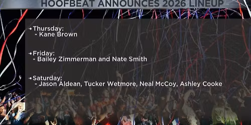 Hoofbeat Country Fest - Saturday - with Jason Aldean, Tucker Wetmore, Neal McCoy, and more