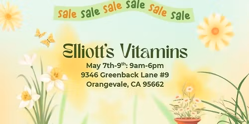 May Sale Weekend at Elliott's Vitamins