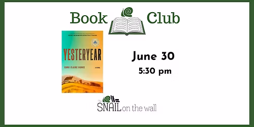 Snail Book Club \u2014 June 30