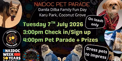 Pride and Paws NAIDOC pet parade