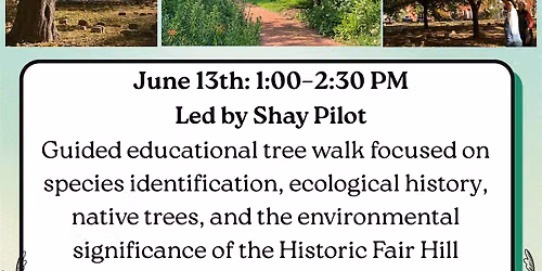 Tree Tour Through Fairhill Led by Shay Pilot