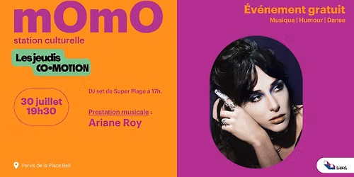 Ariane Roy \u00e0 Laval | Les jeudis Co-Motion de la station culturelle Momo