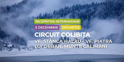 Drume\u021bie \u00eencep\u0103tor-intermediar: Circuit Colibi\u021ba - Vf. St\u00e2nca Hal\u0103u - Vf. Piatra lui Orban, Mun\u021bii C