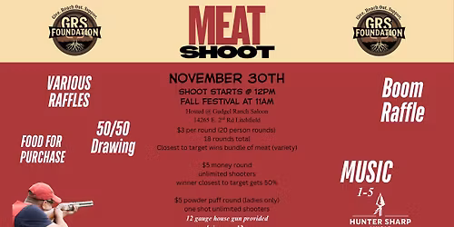 Meat Shoot Fundraiser for GRS Foundation