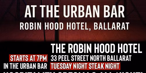 Kaze Karaoke at the Robin Hood Hotel \/ Tuesday Night Hospo Nights from 7PM \/ Hosted by Kaze