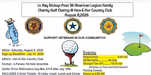 West Bend American Legion Family 2026 Golf Outing