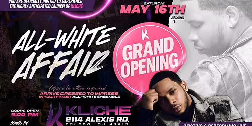 ALL WHITE AFFAIR KLICH\u00c9 GRAND OPENING \u2728