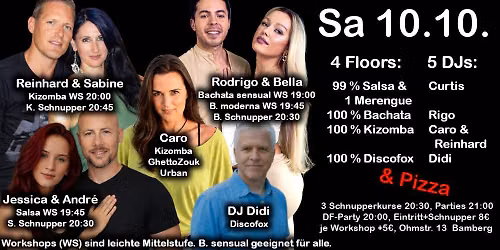 4-Area-Party: Salsa Bachata Kizomba Discofox 10.10.26
