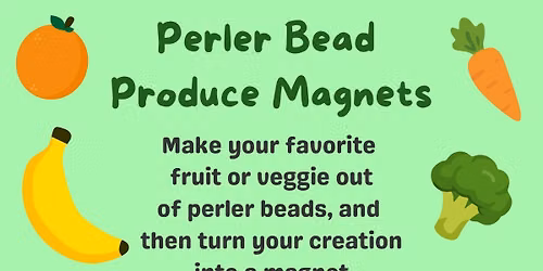 Perler Bead Produce Magnets