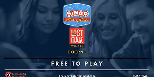 Weekly SINGO Music Bingo at Lost Oak Winery