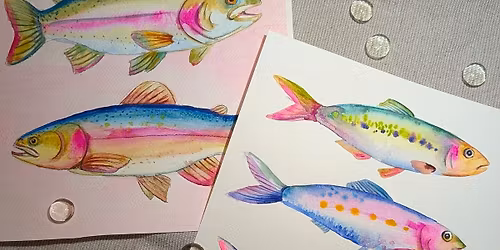 Watercolor Fish with Mozy Studio