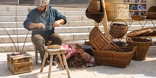 Atelier Plein air ! | Vannerie : r\u00e9alisation d\u2019un panier en nid d\u2019oiseau