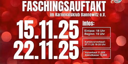 Faschingsauftakt 15.11.25
