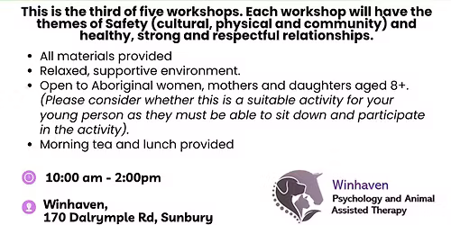 Free Wellbeing Workshop for Local Aboriginal Women - Wood Burning