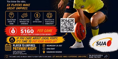SUA Player to Umpires Pathway Night
