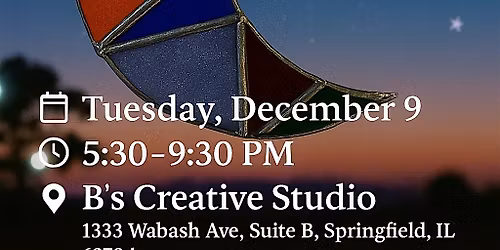 Stained Glass Christmas Moon