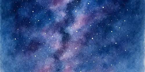 Watercolor Galaxy Painting - Middle School