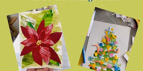 At the Table - Watercolor Collage Christmas Card Class