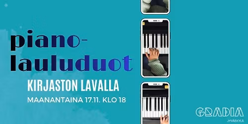 Piano-lauluduot kirjaston lavalla